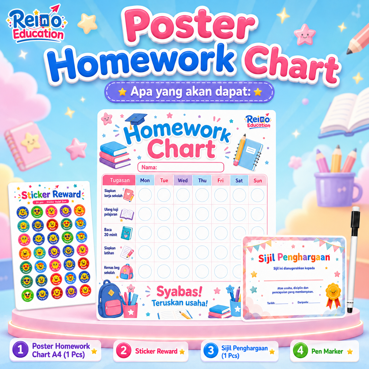 Poster Homework Chart