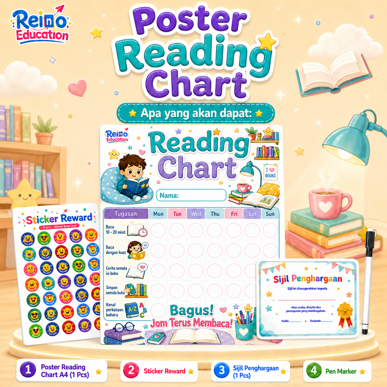 Poster Reading Chart